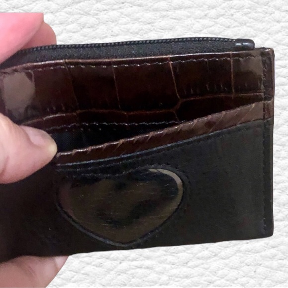 BRIGHTON | BLACK LEATHER COIN PURSE/CREDIT CARD POUCH - Picture 4 of 11